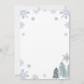 Winter ONEderland Geburtstag Einladung Blue Boy (Rückseite)