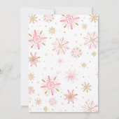 Winter ONEderland Geburtstag Einladung Pink Gold (Rückseite)