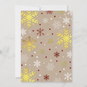 Winter ONEderland Geburtstag Einladung Rot & Gold (Rückseite)