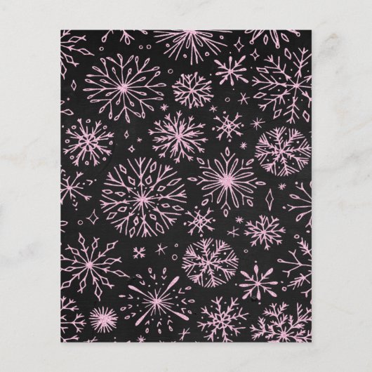 Winter Onederland Geburtstag Einladung Schneeflock (Rückseite)