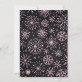 Winter Onederland Geburtstag Einladung Schneeflock (Rückseite)