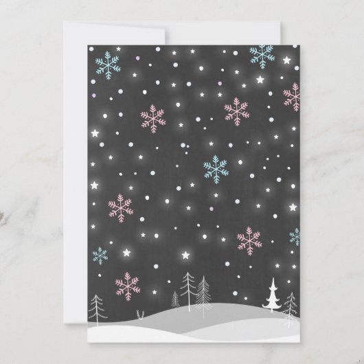 Winter ONEderland Geburtstag Einladung Snowman Pin (Rückseite)