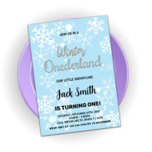 Winter Onederland Geburtstag Einladungen Schneeflo
