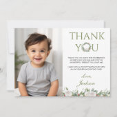 Winter Onederland Geburtstag Foto Danke Karte (Vorderseite)