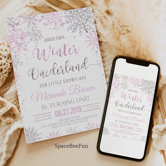 Winter Onederland Geburtstag Geschenkanhänger