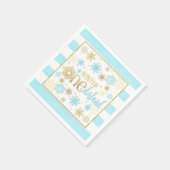 Winter ONEderland Geburtstag Napkin - Junge - BG Serviette (Ecke)