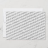 Winter ONEderland Geburtstag Silberblauer Glitzer Einladung (Rückseite)