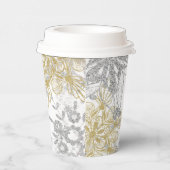 Winter Onederland Geburtstag Silver Gold Snowflake Pappbecher (Rechts)