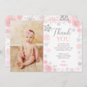 Winter ONEderland Geburtstag Vielen Dank Karten (Vorne/Hinten)