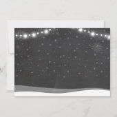 Winter ONEderland Geburtstags-Party Einladungsblau Einladung (Rückseite)