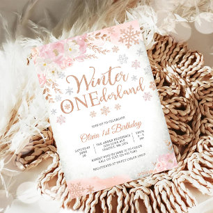 Winter ONEderland Geburtstagseinladung Einladung