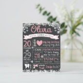 Winter ONEderland Geburtstagskarton-Zeichen Postkarte (Stehend Vorderseite)