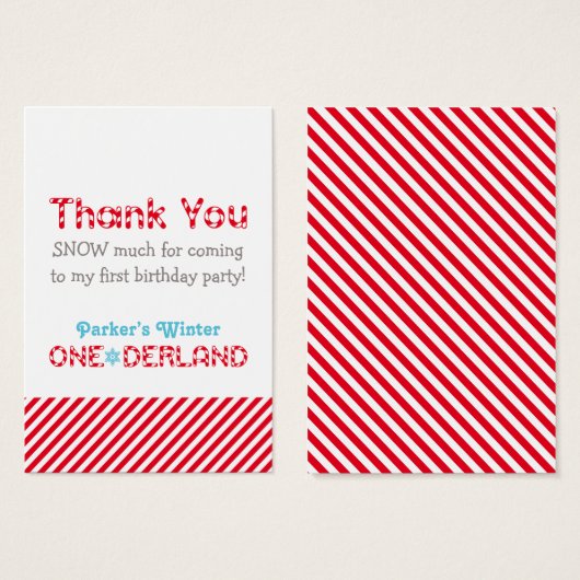 Winter ONEderland Geburtstagsparty Danke (Vorne & Hinten)