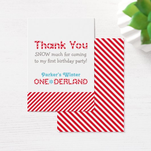 Winter ONEderland Geburtstagsparty Danke (Schreibtisch)