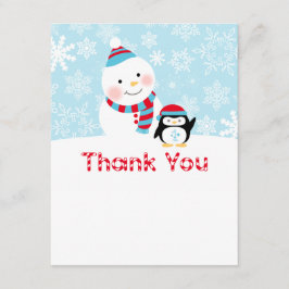 Winter ONEderland Geburtstagsparty Danke Mitteilungskarte