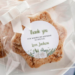 Winter Onederland Geburtstagsparty Danke Tags Runder Aufkleber