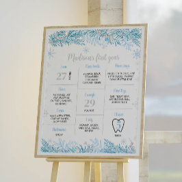 Winter Onederland Geburtstagsparty Meilenstein Pos Poster