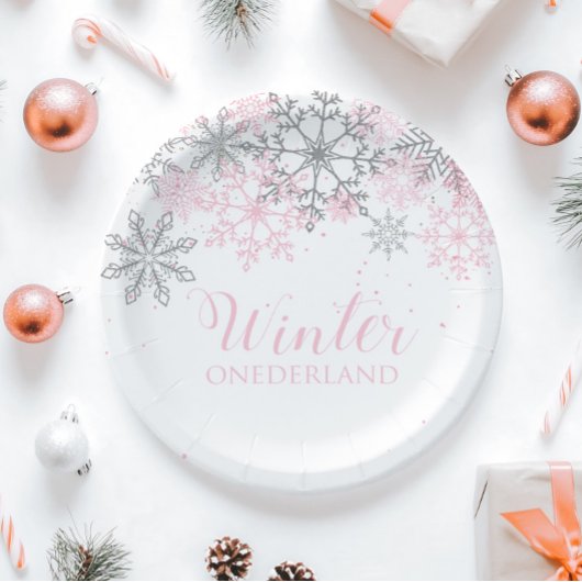 Winter ONEderland Geburtstagsparty-Teller Pappteller