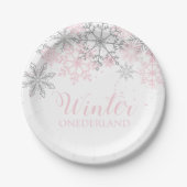Winter ONEderland Geburtstagsparty-Teller Pappteller (Vorderseite)