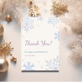 Winter Onederland Geburtstagsschneeflocken Danke Einladung
