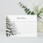 Winter Onederland Geburtstagszeit Kapselnotiz Einladung (Stehend Vorderseite)