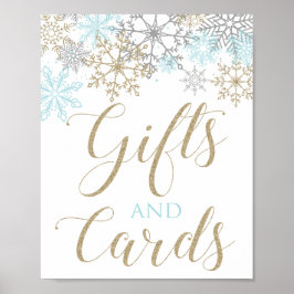 Winter Onederland Geschenke und Karten signieren b Poster