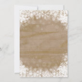 Winter Onederland Girl 1. Geburtstag Einladung (Rückseite)