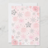 Winter Onederland Girl 1. Geburtstag Einladung (Rückseite)