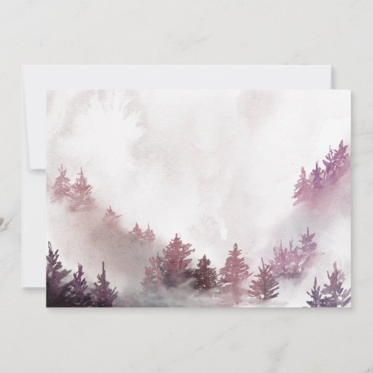 Winter ONEderland Girl 1. Geburtstag Einladung (Rückseite)