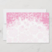 Winter Onederland Girl 1. Geburtstag Foto Einladung (Rückseite)