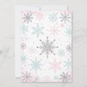 Winter ONEderland Girl 1st Birthday Invitation Einladung (Rückseite)