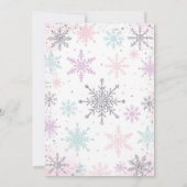 Winter ONEderland Girl 1st Birthday Invitation Einladung (Rückseite)