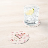 Winter Onederland Girl 1st Birthday Pink Snowflake Untersetzer (Vor Ort)