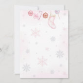 Winter Onederland Girl Geburtstag Danke Karte (Rückseite)