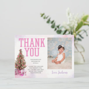 Winter Onederland Girl Geburtstag Danke Karte