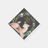 Winter ONEderland Gold Hirsche Grünwald Serviette (Ecke)