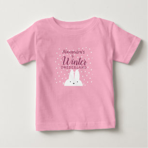 Winter Onederland Häschen 1. Geburtstag Baby T-shirt