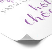 Winter Onederland Hot Chocolate Bar Lila Poster (Ecke)