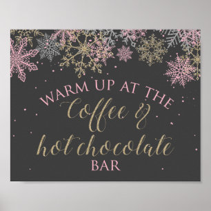 Winter Onederland-Kaffee- und Schokoladenzeichen Poster