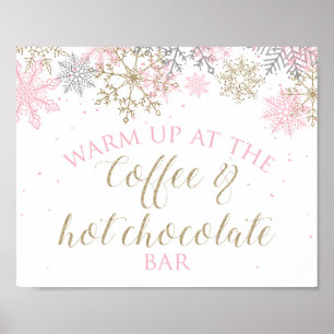Winter Onederland-Kaffee- und Schokoladenzeichen Poster