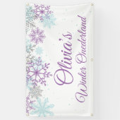Winter Onederland Lila Banner (Vertikal)