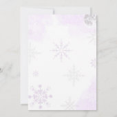 Winter Onederland Lila Polar-Bär Geburtstag Einladung (Rückseite)