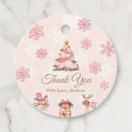 Winter Onederland Mädchen 1. Geburtstag Danke Geschenkanhänger
