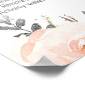 Winter Onederland Meilenstein First Birthday Board Poster (Ecke)