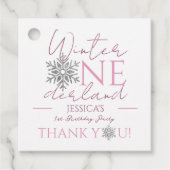 Winter ONEderland Minimalistisch Girl 1. Geburtsta Geschenkanhänger (Vorderseite)