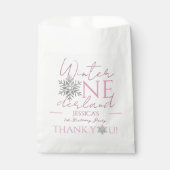 Winter ONEderland Minimalistisch Girl 1. Geburtsta Geschenktütchen (Vorderseite)