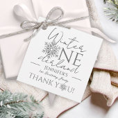 Winter ONEderland Minimalistisch Silver 1. Geburts Geschenkanhänger