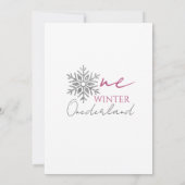 Winter ONEderland | Minimalistisches Mädchen 1. Ge Einladung (Rückseite)