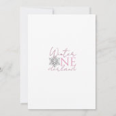 Winter ONEderland | Minimalistisches Mädchen 1. Ge Einladung (Rückseite)