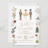 Winter Onederland Nutcracker 1. Geburtstag Einladung (Vorderseite)